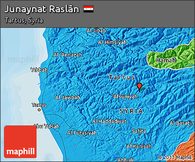 Political 3D Map of Junaynat Raslān