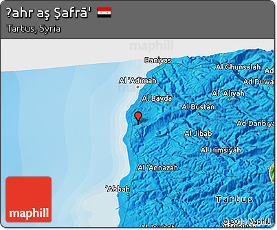Political 3D Map of Ḑahr Aş Şafrā'