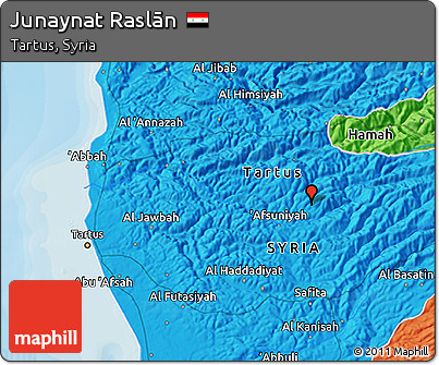 Political 3D Map of Junaynat Raslān
