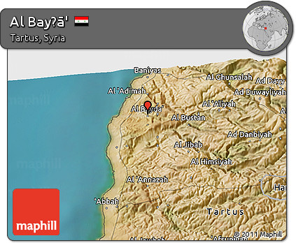 Satellite 3D Map of Al Bayḑā'