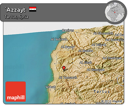 Satellite 3D Map of `Azzayt