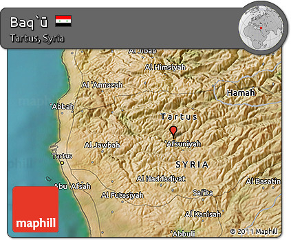 Satellite 3D Map of Baq`ū