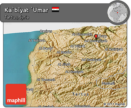 Satellite 3D Map of Ka`bīyat `Umar