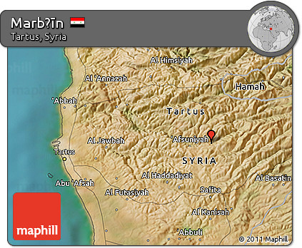Satellite 3D Map of Marbḩīn