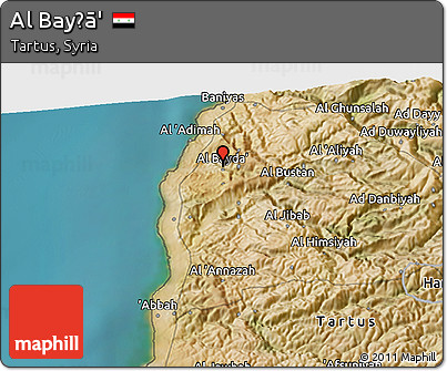Satellite 3D Map of Al Bayḑā'