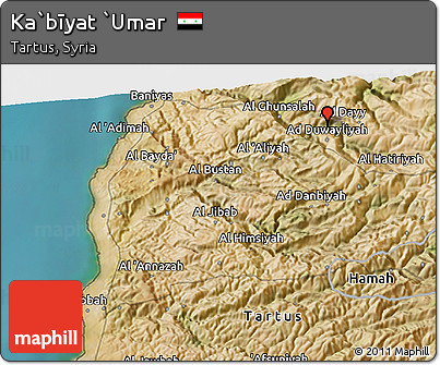 Satellite 3D Map of Ka`bīyat `Umar