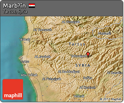 Satellite 3D Map of Marbḩīn