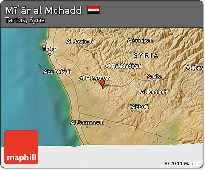 Satellite 3D Map of Mī`ār Al Mchadd