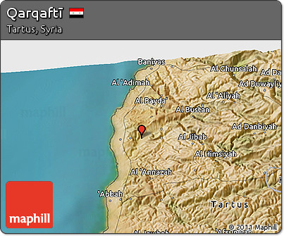 Satellite 3D Map of Qarqaftī