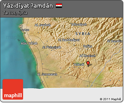 Satellite 3D Map of Yāzidīyat Ḩamdān