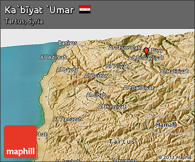Satellite 3D Map of Ka`bīyat `Umar