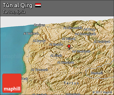 Satellite 3D Map of Tūn Al Qirg