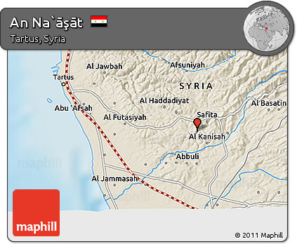 Shaded Relief 3D Map of An Na`āşāt