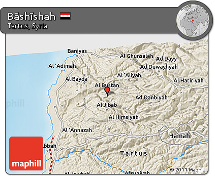 Shaded Relief 3D Map of Bāshīshah