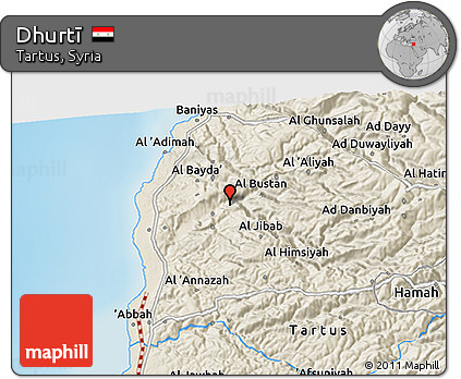 Shaded Relief 3D Map of Dhurtī