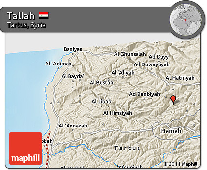 Shaded Relief 3D Map of Tallah