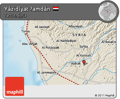 Shaded Relief 3D Map of Yāzidīyat Ḩamdān