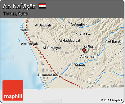 Shaded Relief 3D Map of An Na`āşāt