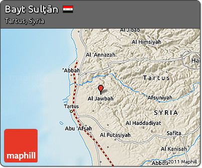Shaded Relief 3D Map of Bayt Sulţān
