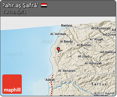 Shaded Relief 3D Map of Ḑahr Aş Şafrā'