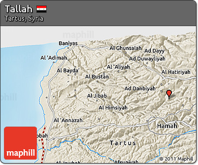 Shaded Relief 3D Map of Tallah