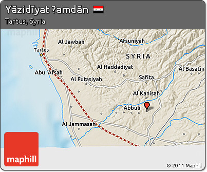 Shaded Relief 3D Map of Yāzidīyat Ḩamdān