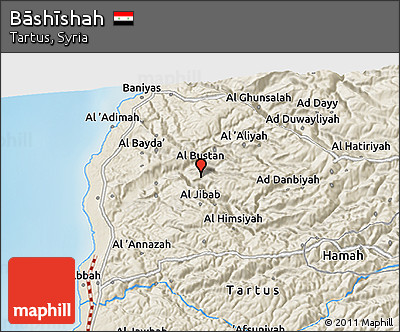 Shaded Relief 3D Map of Bāshīshah