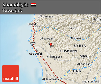Shaded Relief 3D Map of Shamālīyāt