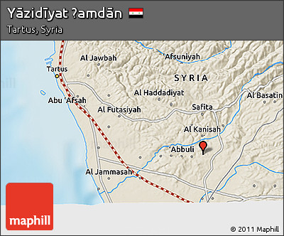 Shaded Relief 3D Map of Yāzidīyat Ḩamdān