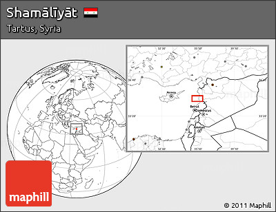Blank Location Map of Shamālīyāt