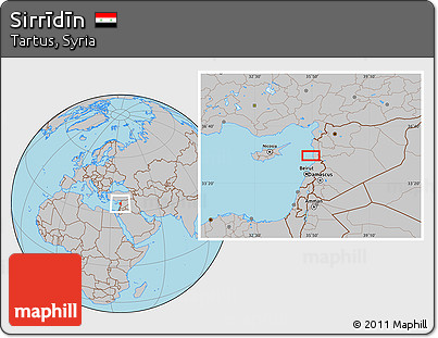 Gray Location Map of Sirrīdīn