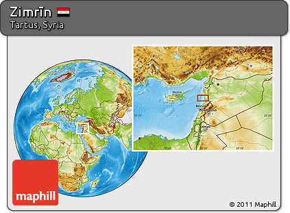 Physical Location Map of Zimrīn