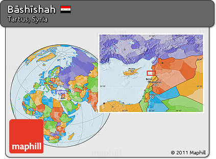 Political Location Map of Bāshīshah