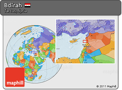 Political Location Map of Bdīrah