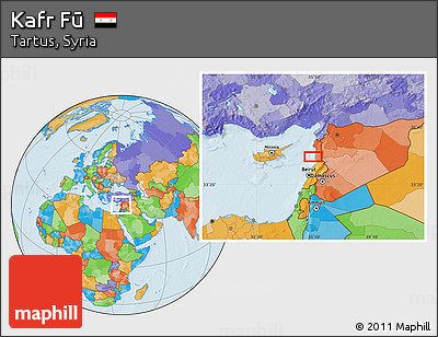 Political Location Map of Kafr Fū