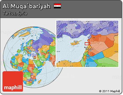 Political Location Map of Al Muqa`barīyah