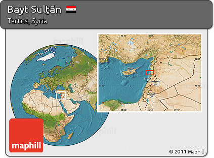 Satellite Location Map of Bayt Sulţān