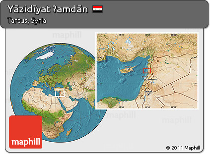 Satellite Location Map of Yāzidīyat Ḩamdān