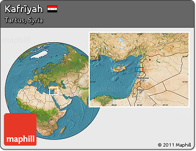 Satellite Location Map of Kafrīyah