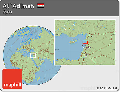 Savanna Style Location Map of Al `Adīmah