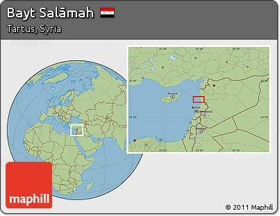 Savanna Style Location Map of Bayt Salāmah