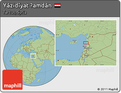 Savanna Style Location Map of Yāzidīyat Ḩamdān