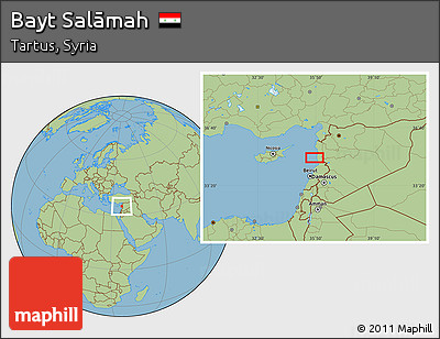 Savanna Style Location Map of Bayt Salāmah