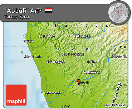 Physical Map of `Abbūlī `Arīḑ