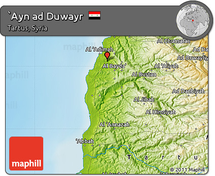 Physical Map of `Ayn Ad Duwayr