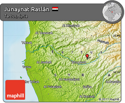 Physical Map of Junaynat Raslān