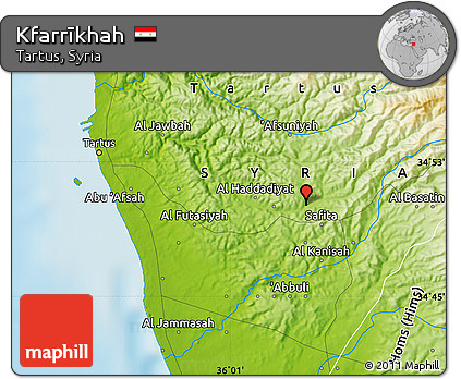 Physical Map of Kfarrīkhah