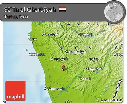 Physical Map of Sā`īn Al Gharbīyah