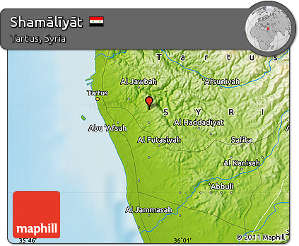 Physical Map of Shamālīyāt