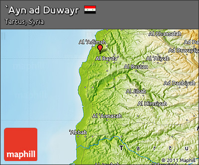 Physical Map of `Ayn Ad Duwayr